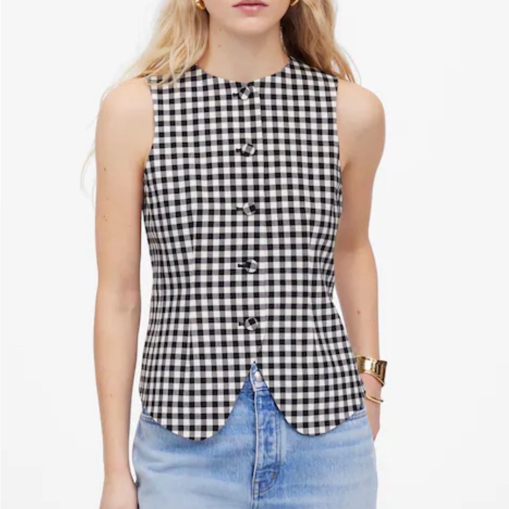 NWOT Madewell Single-Breasted Crewneck Vest Sz 10